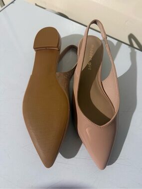 NWT STEVE MADDEN Madden Girl Women's Delaneyy Nude Sling Back Flat